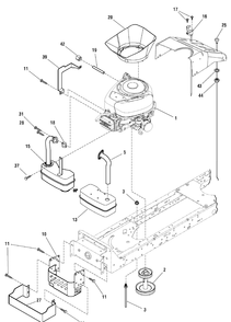 Engine Group - 12.5hp, 15.5hp And 17.5hp Briggs And Stratton Diagram and Parts List for 7800497-EBL155420H 2009 Briggs and Stratton Lawn Tractor